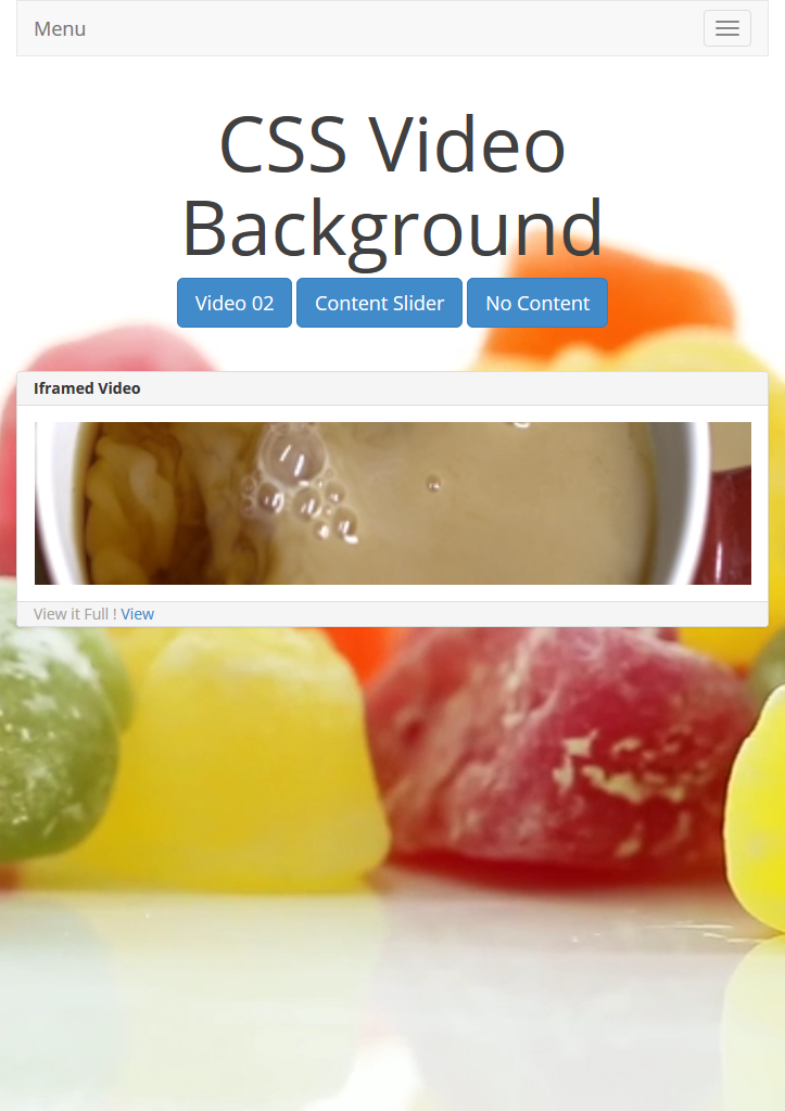 CSS Video Background - Bootstrap Ready With Content Overlay - HTML5 By ...